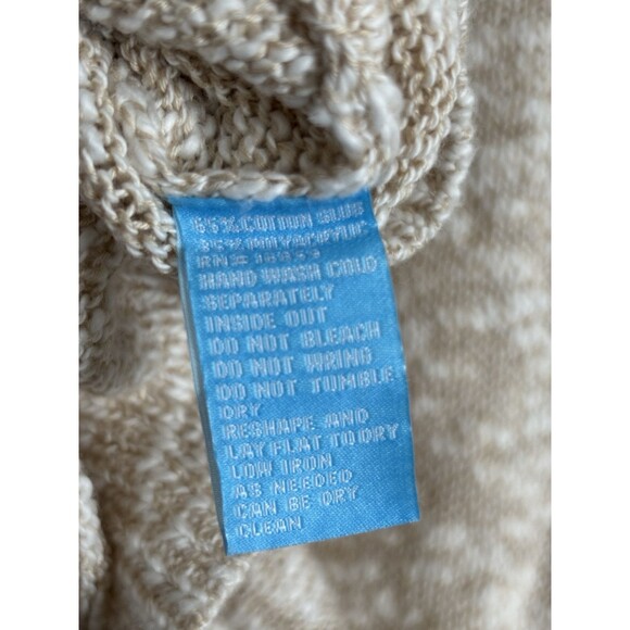 NWT $138 J McLaughlin Martie Raglan Sleeve Crewneck‎ Sweater XS Beige White Prep - Picture 3 of 5